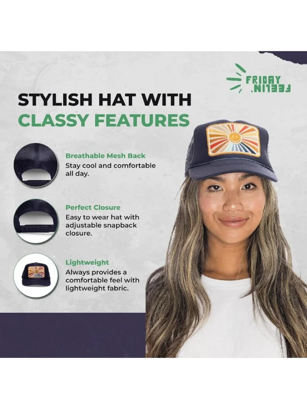 Unisex Friday Feelin' Trucker Hat - Western Style Baseball Cap for All Occasions
